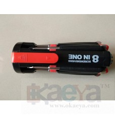 OkaeYa 8 in 1 Multi Function Screwdriver Tool Kit and 6 LED Light Torch